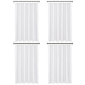 Fabric Shower Curtain Liner 72x72 Inch-White Shower Liners with Magnets