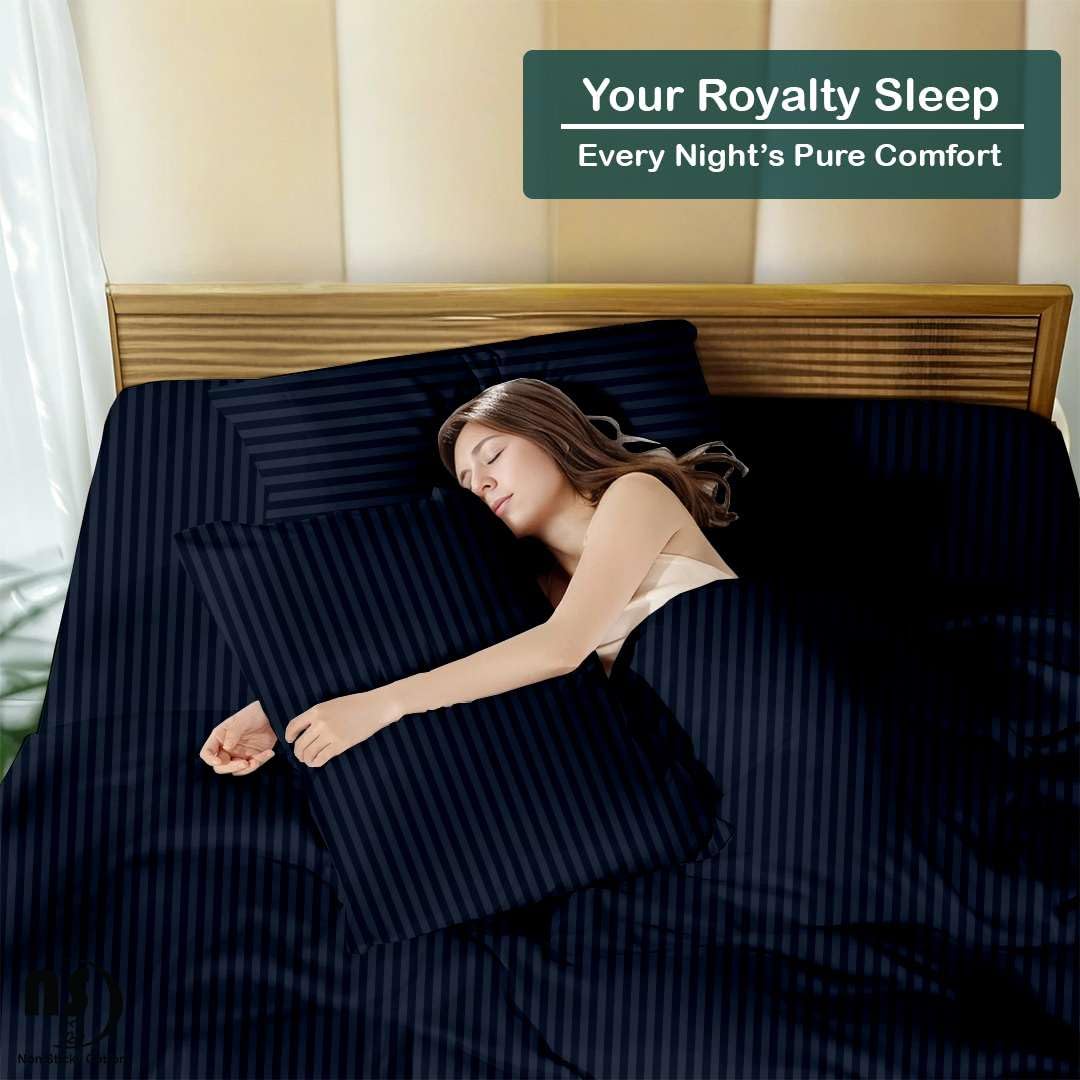Premium 4 Piece Egyptian Cotton Fitted Sheet Set, Hotel Quality Soft Breathable Bedding Sheets, 15" Deep