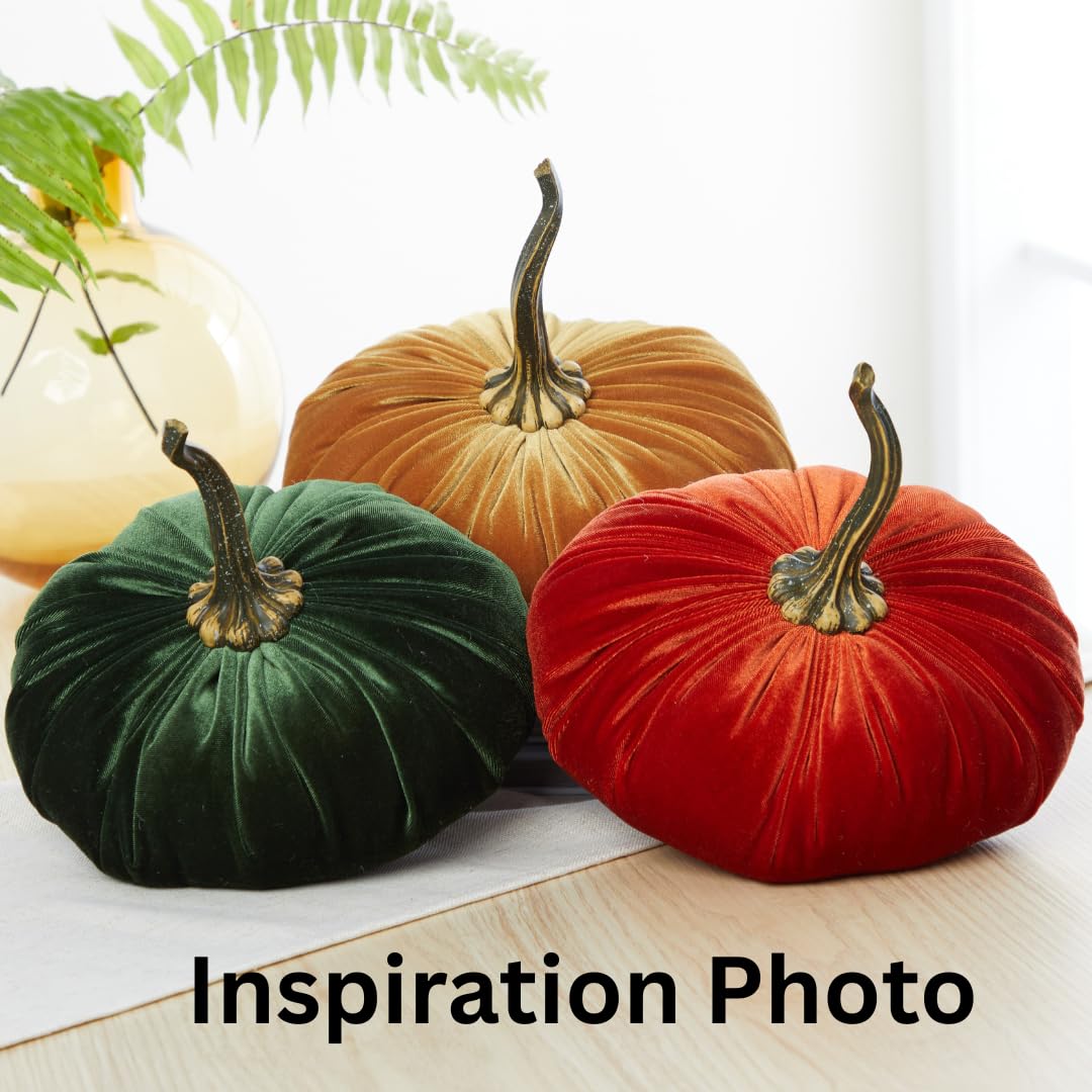 9 Inch Velvet Pumpkin (Gold)