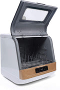 Portable Countertop Small Dishwasher Machine, 5-Liter Compact Spray Type Built-In Dishwasher with 4 Washing Programs