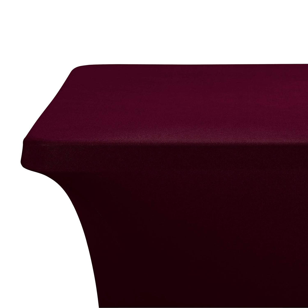Spandex Fitted Stretch Table Cover for 6 ft or 4ft or 8ft Folding Table, Rectangular Cocktail Tablecloth, Perfect for