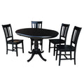 36" Round Extension Dining Table with 2 San Remo Chairs