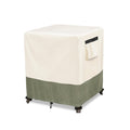Outdoor Ottoman Cover 32 W x 32 D x 18 H inches, 600D Heavy Duty Waterproof Patio Ottoman Cover, Patio End Table Covers
