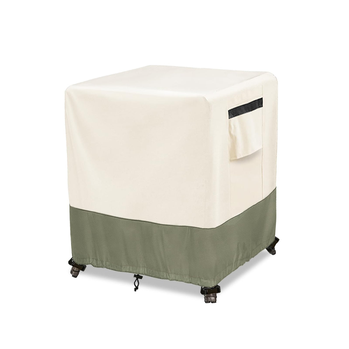 Outdoor Ottoman Cover 32 W x 32 D x 18 H inches, 600D Heavy Duty Waterproof Patio Ottoman Cover, Patio End Table Covers