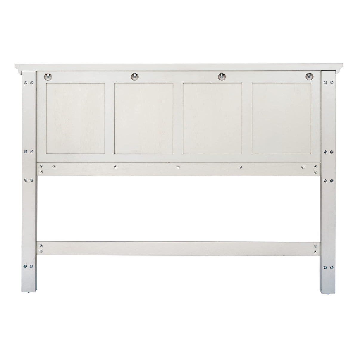 Farmhouse Basics Queen Headboard Only, Rustic White Finish