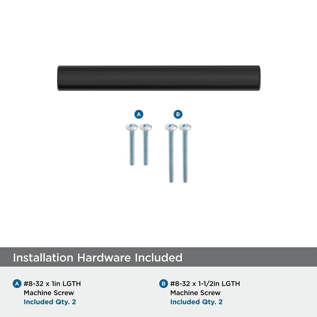 25 Pack 3" Versa Matte Black Drawer Pull