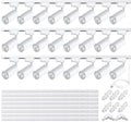 24 Pack White H Type LED Track Lighting Kit
