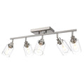 5 Light Multi-Directional Track Lighting Kit Brushed Nickel Kitchen Track Lighting Fixtures Ceiling Vanity Light