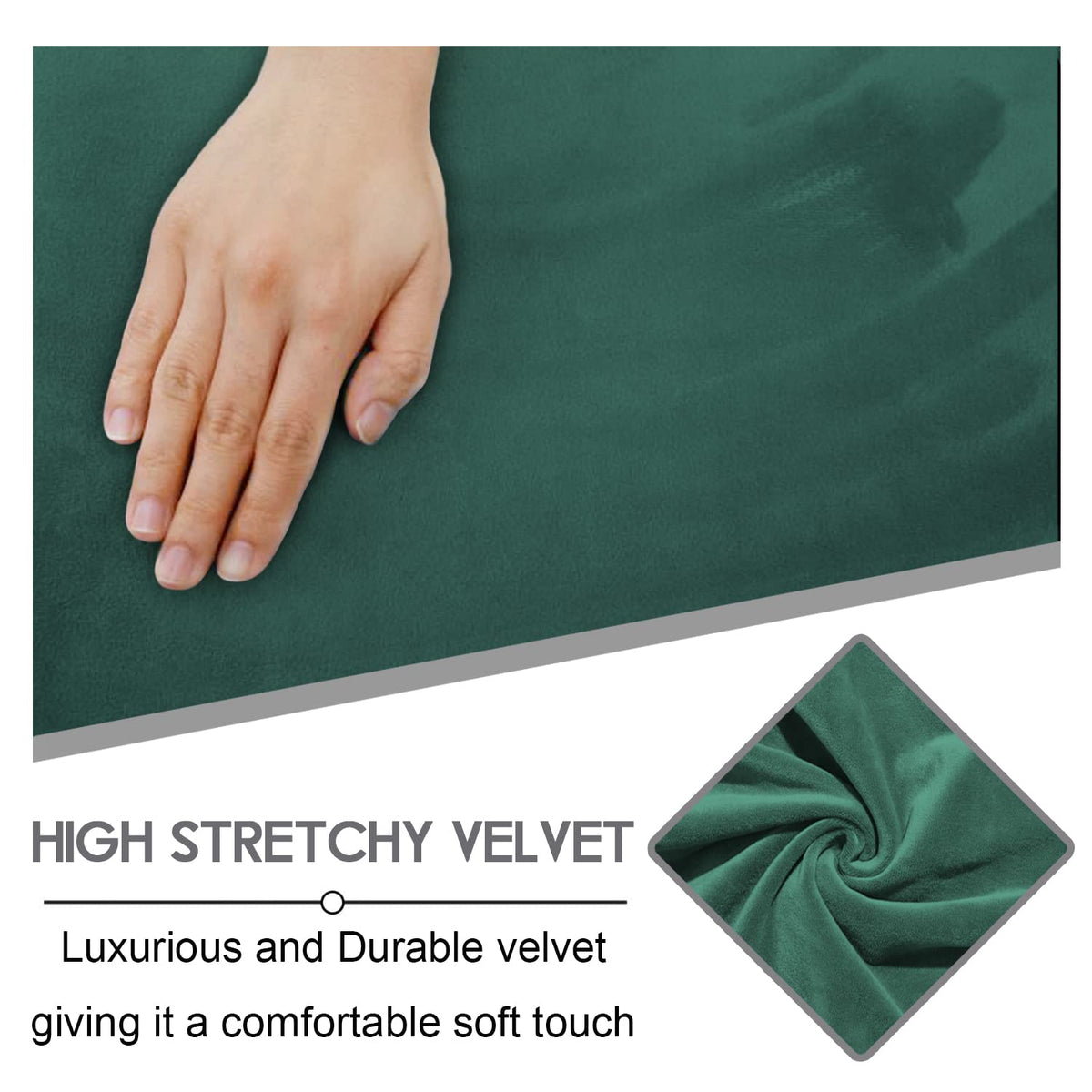 Extra Wide 75" - 100", Reclining 2 Seater Sofa Cover, Extra Wide Reclining Love Seat Slipcover, 6-Piece Velvet