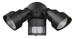 24 Lumen Flood Lights 2-Light Matte Black Motion Activated Outdoor Integrated LED Light Fixture LFL2BKM