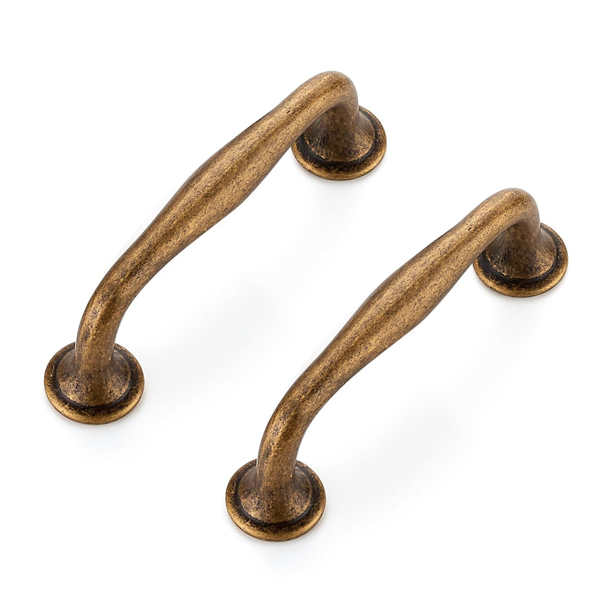 Antique Brass Cabinet Handles Solid Pulls 3 Inch 20 Pack