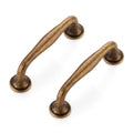 Antique Brass Cabinet Handles Solid Pulls 3 Inch 5 Pack