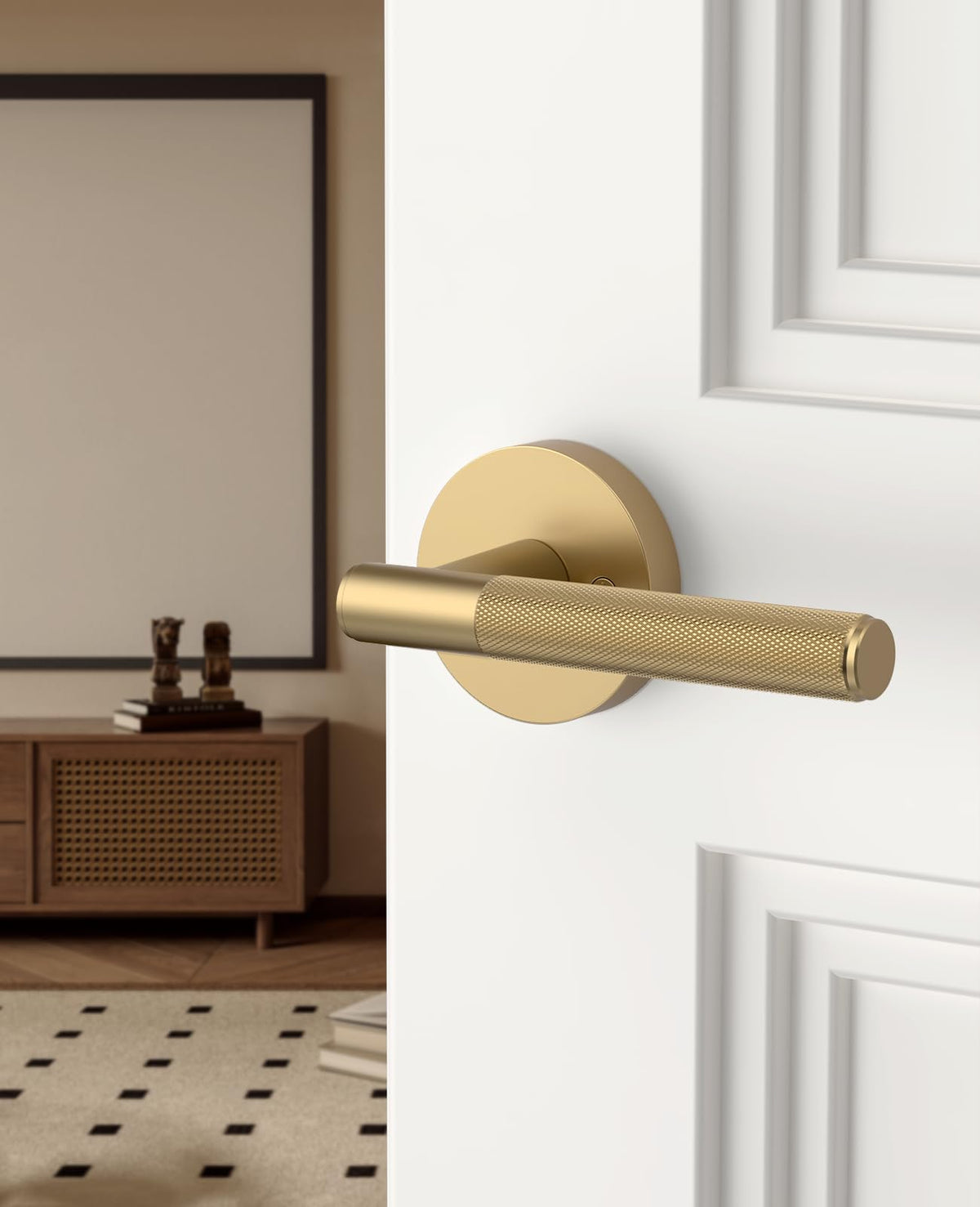 2 Pack Champagne Bronze Dummy Interior Door Handles