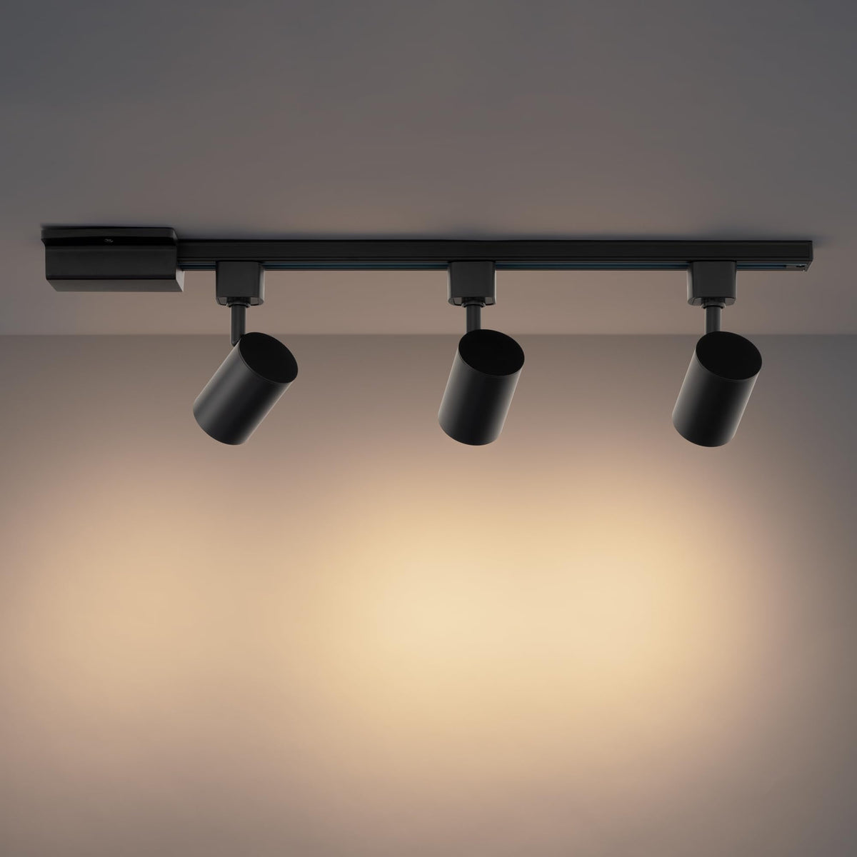 Amped Collection 3-Light 48in Field Cuttable LED Track Lighting Kit with 3 LED 3000K Warm White Track Heads, 4ft