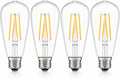 Vintage LED Edison Bulbs 6W, Non-Dimmable 4 Packs Equivalent 60W Incandescent, Warm White 2700K, ST58 Antique LED