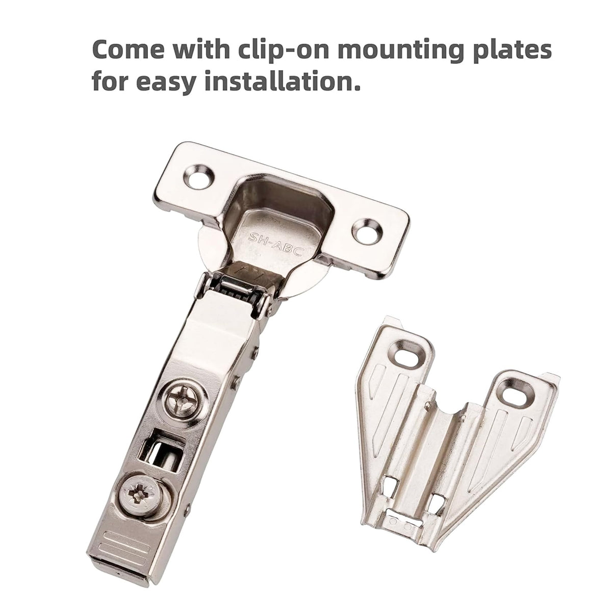 (30 PCS) Full Overlay Soft Close Cabinet Hinges Cabinets - 105° Face Frame Concealed Cabinet Door Hinge -3 Way