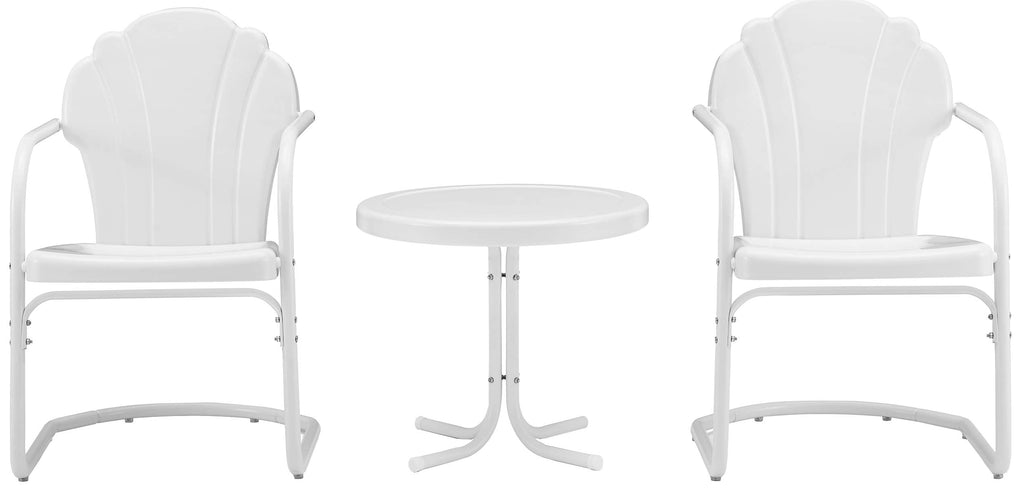 Inspired Saarinen Style Tulip 3-Piece Chair & Side Table Set