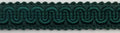 1/2" Scroll Braid Gimp w/Backing - 10 Continuous Yards - Many Color Options! (Dark Green)