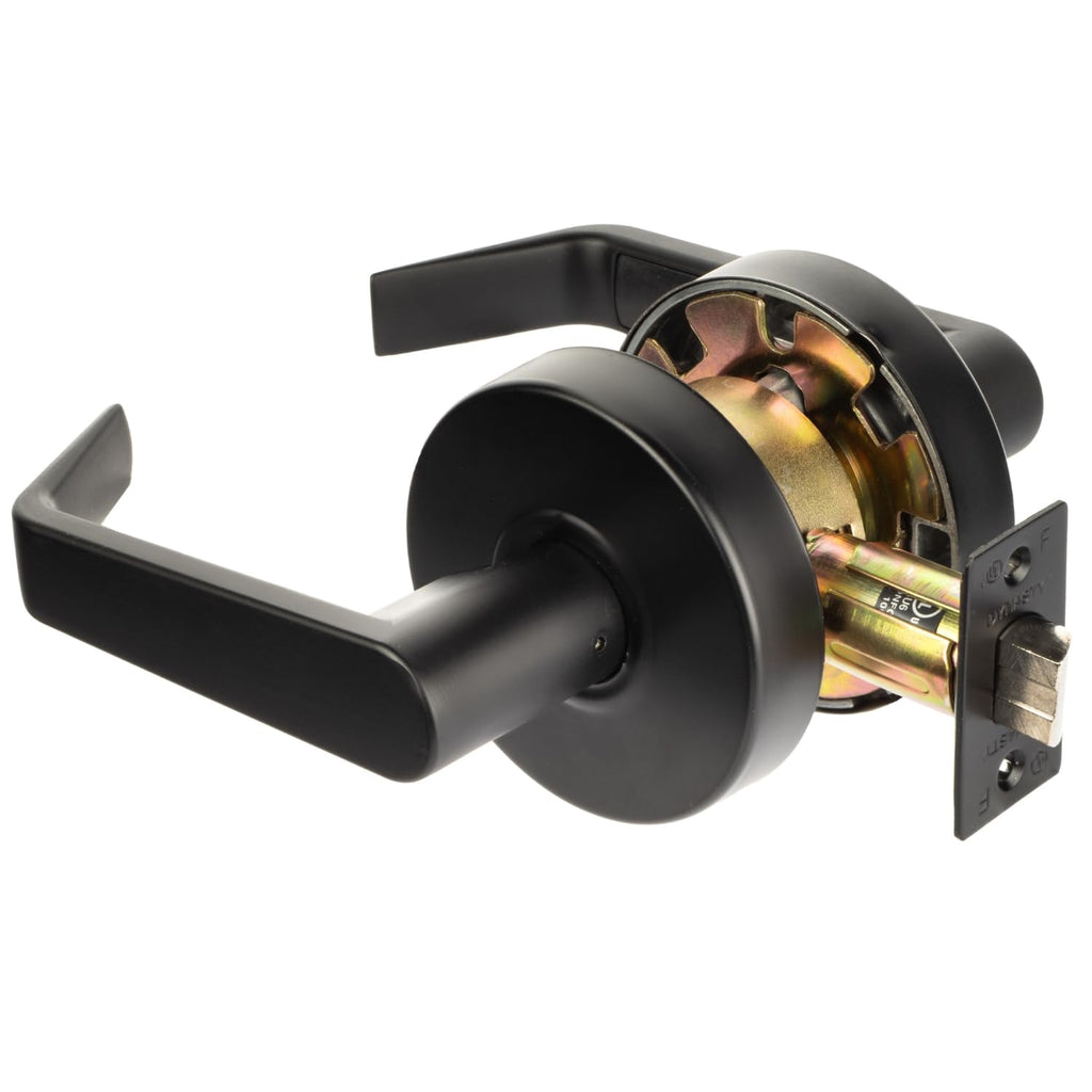 Augusta Classroom Lever Lockset, ADA, Grade 2, Flat Black