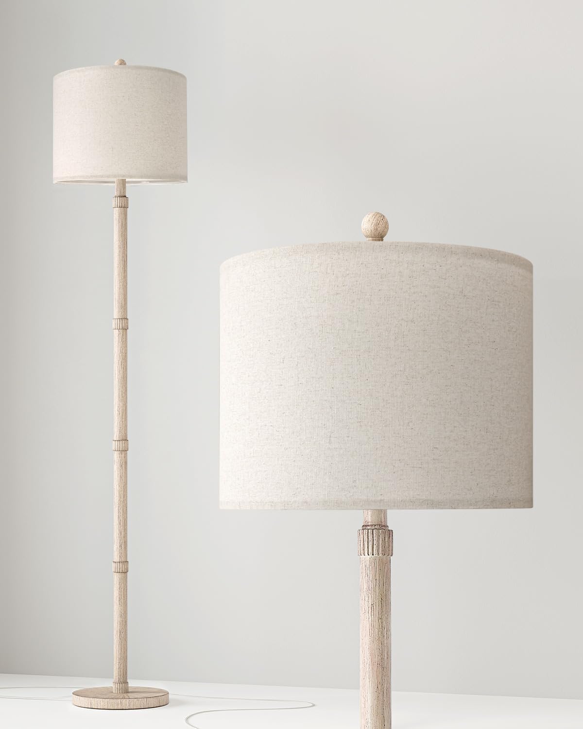 Retro Farmhouse Floor Lamp Rotary Switch, 62" Resin Vintage Floor Lamp, Rustic Tall Floor Lamps, Corner, Bedroom