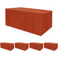 4-Pack 6ft Rust Fitted Tablecloth for Fall Festival