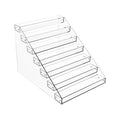Tiered Spice Rack Acrylic, 7 Tier Clear Spice Rack Organizer for Cabinet, Vertical Spice Rack Shelf Durable Kitchen