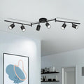 6 Ways Black Track Lighting Fixtures Ceiling Gu10 Bulb Not Included
