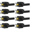 Passage Door Lever, 8 Pack Matte Black Interior Door Handles and Closet, Heavy Duty Square Interior Keyless Door