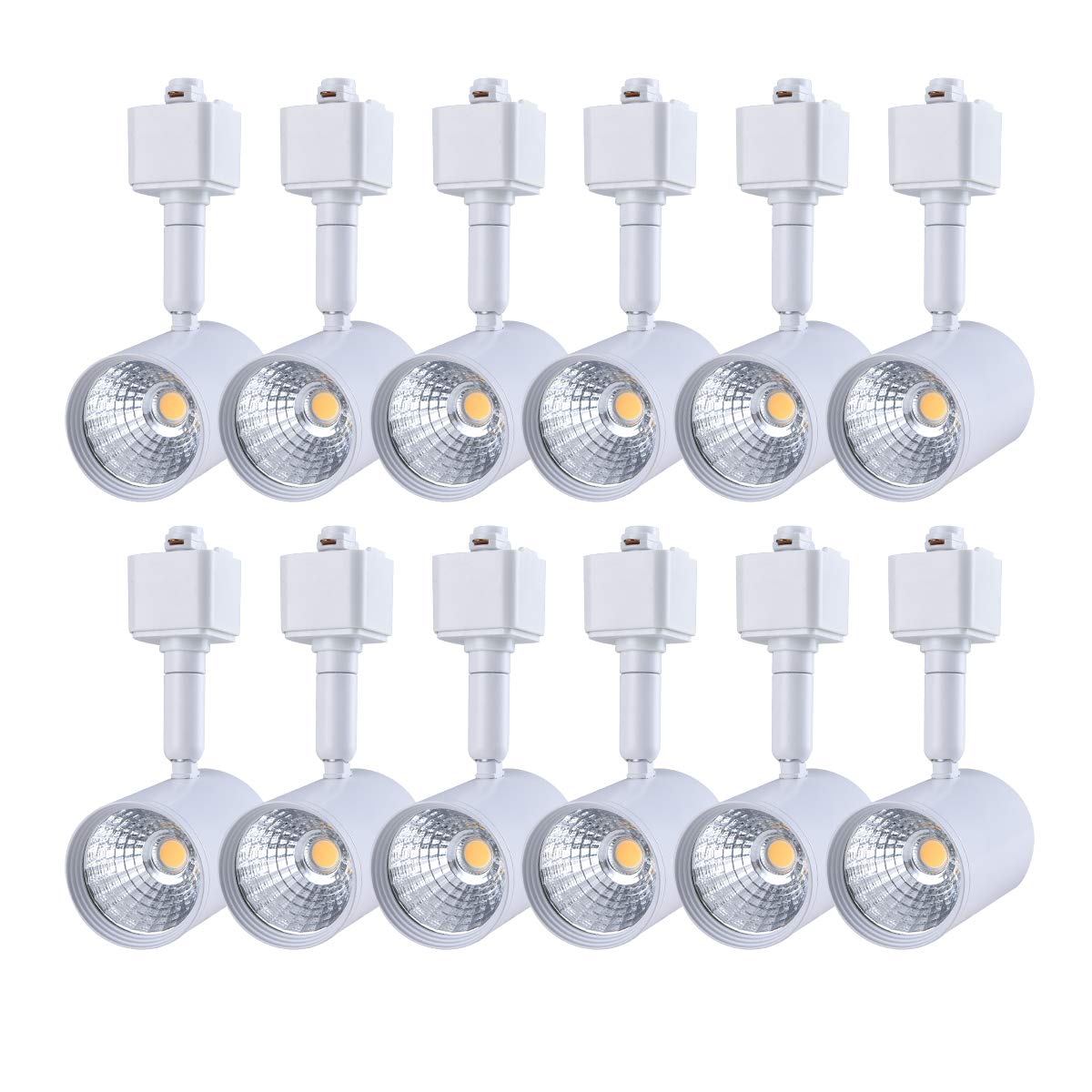 12 Pack LED Track Lighting Heads 6.5W White 3000K Warm White