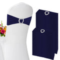 Spandex Stretch Navy Blue Chair Sashes Bows Universal Elastic Chair Cover Bands Ties with Buckle Slider for