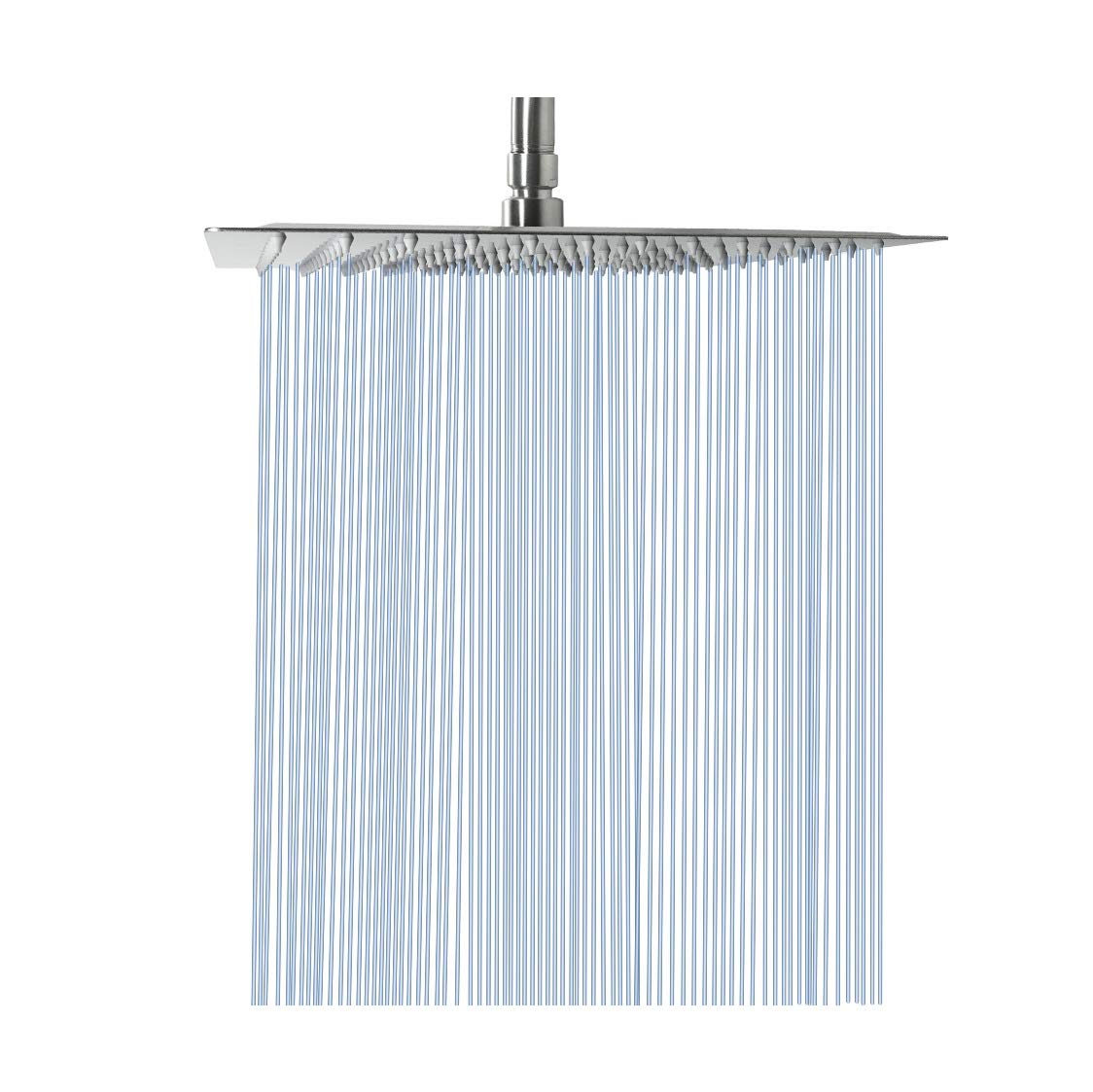 Rain Shower Head, High Flow Stainless Steel Square Rainfall Shower, Waterfall Bath Shower Body Covering, Ceiling or