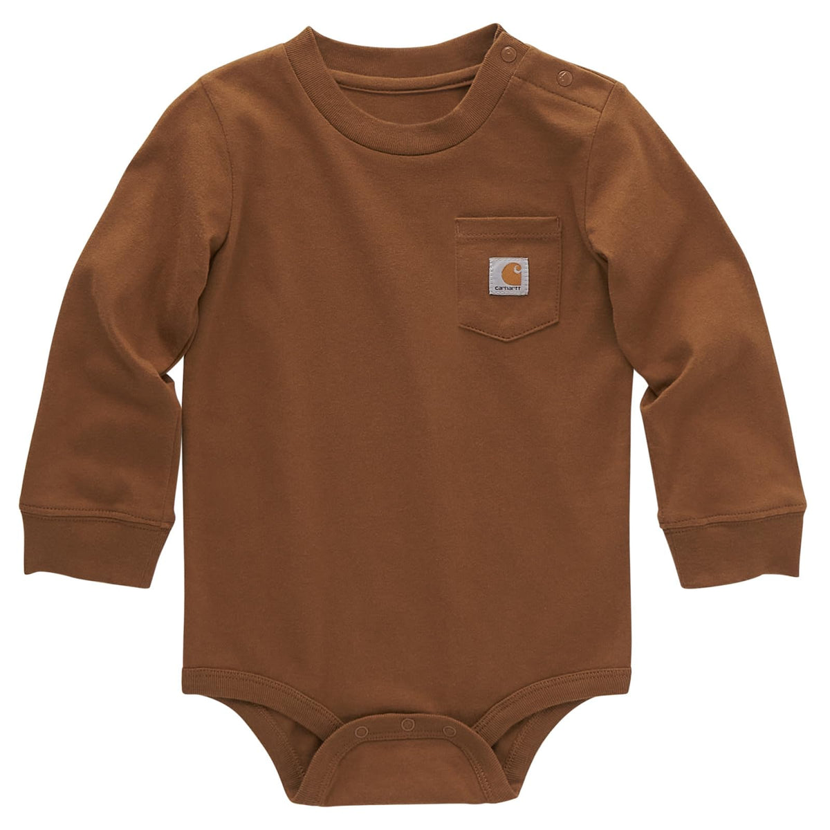 Unisex Baby Long-Sleeve Bodysuit, Brown