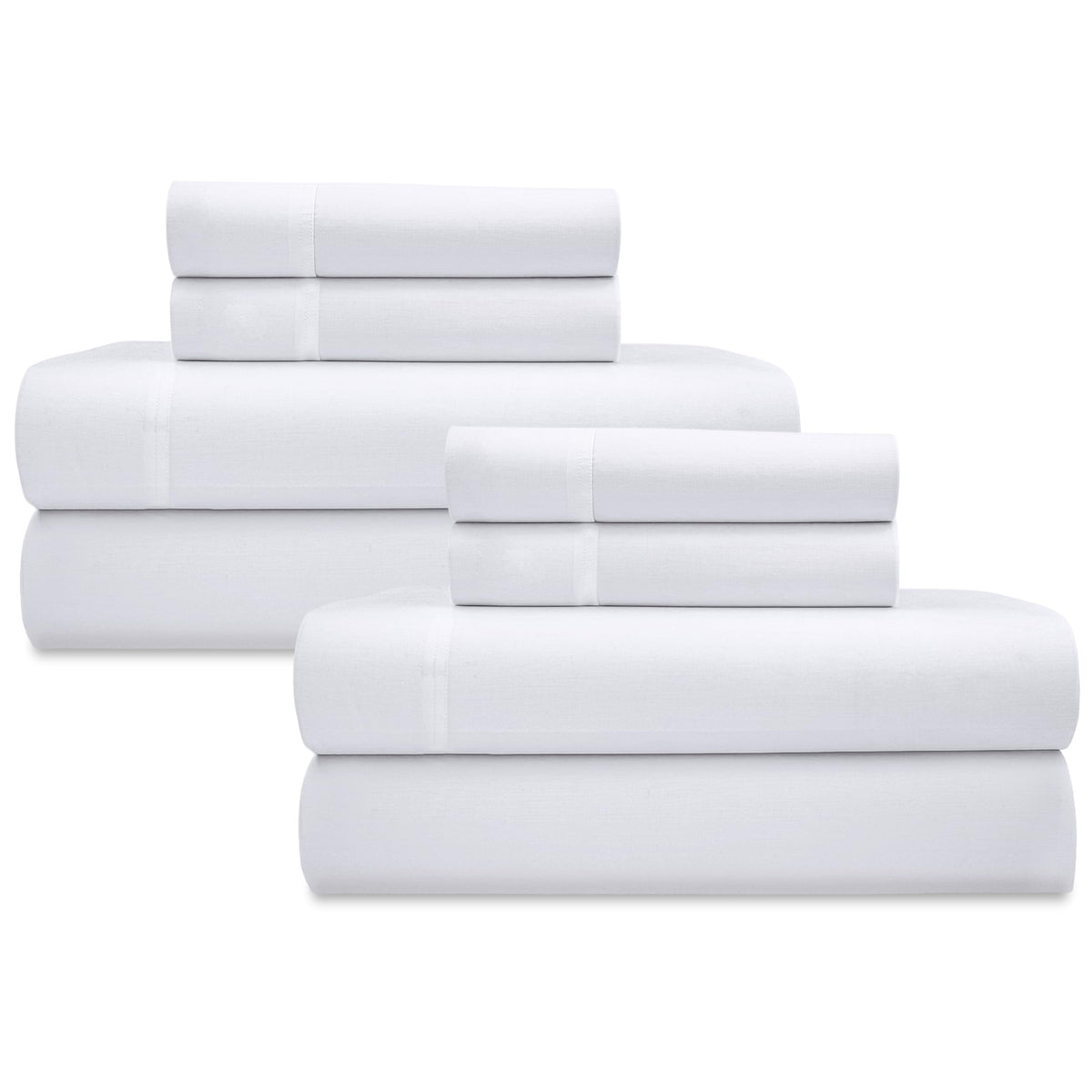 2 Pack 100% Organic Cotton Percale Sheets, White