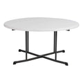 Commercial Round Fold-in-Half Table, 60-Inch, Almond