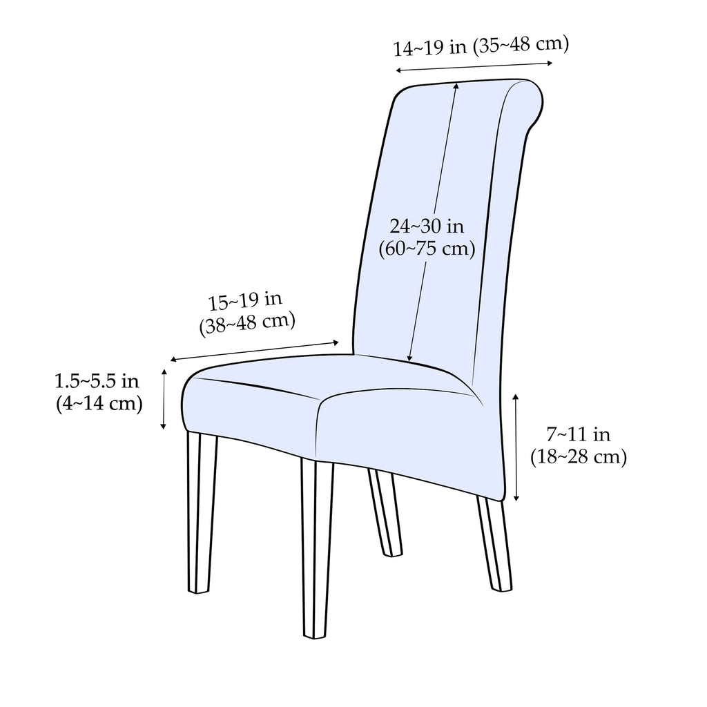 Velvet Dining Chair Covers Set of 2, Extra Large XL Oversized Stretch Parsons Chair Slipcovers for High Back Dining