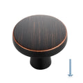 Oil-Rubbed Bronze Cabinet Knobs Solid Pulls Single Hole 20 Pack