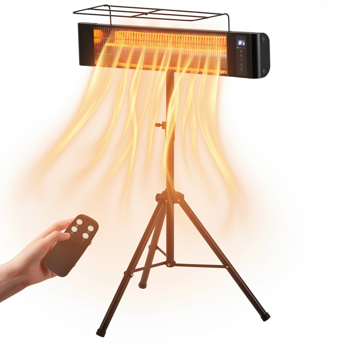 Infrared Patio Heater 1500W Outdoor Heaters Electric Space Heater 3 Heating Modes Outdoor/Indoor Use Heater