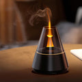 Essential Oil Diffuser, Luxury-Style Aromatherapy Diffuser with Candlelight Night Light Effect, Ultrasonic Cool Mist