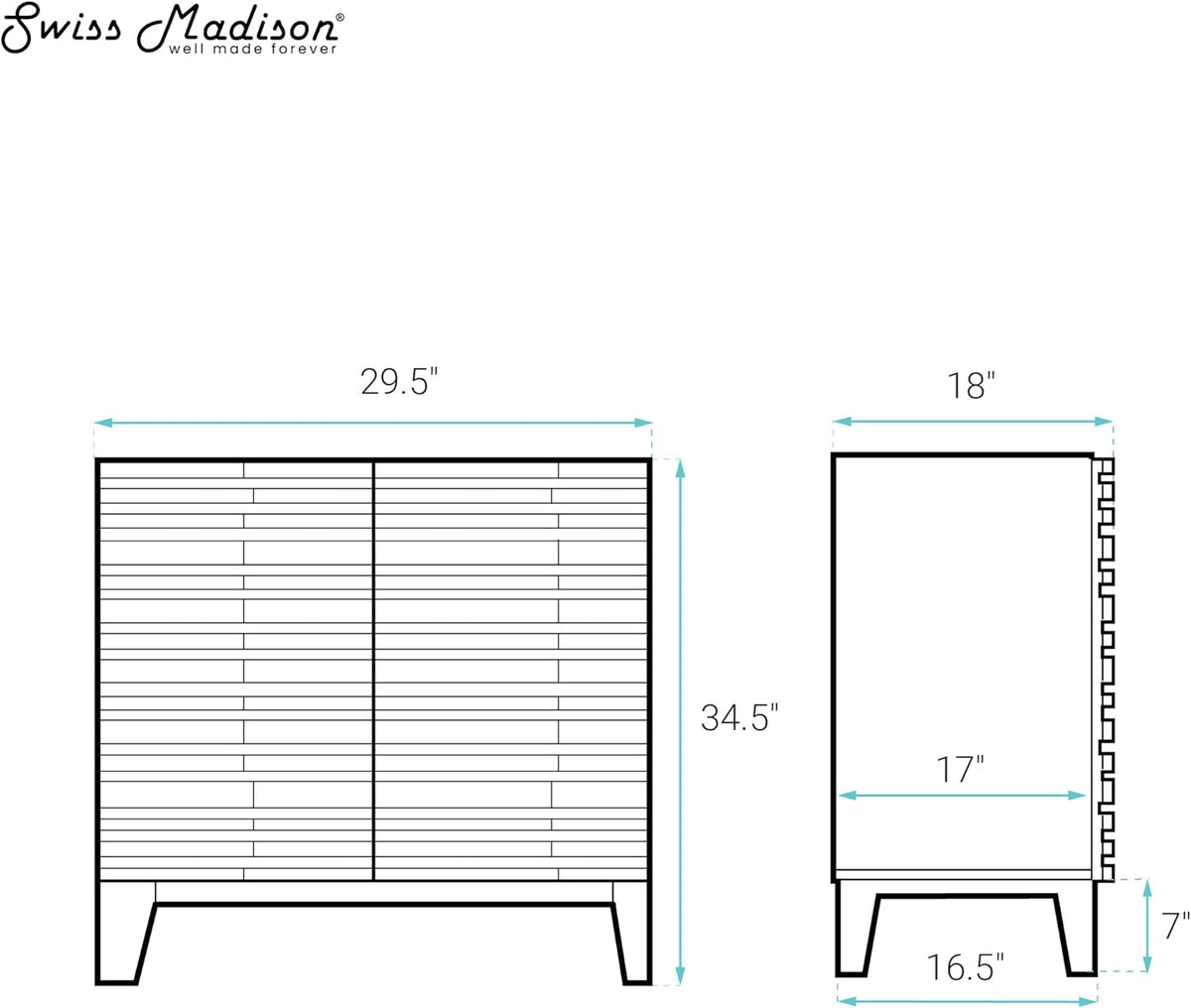 Cascade 30" Freestanding Bathroom Vanity Cabinet Without Top in Black Oak