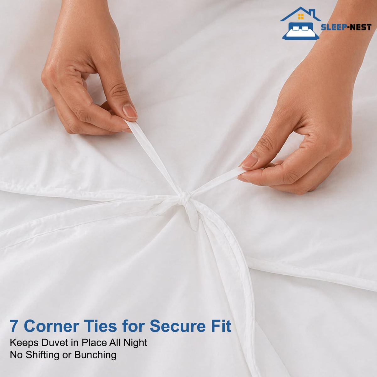 Hotel Luxury 104 x 98 Size Duvet Cover Set - 100% Egyptian Cotton, Soft & Breathable Bedding, Zipper