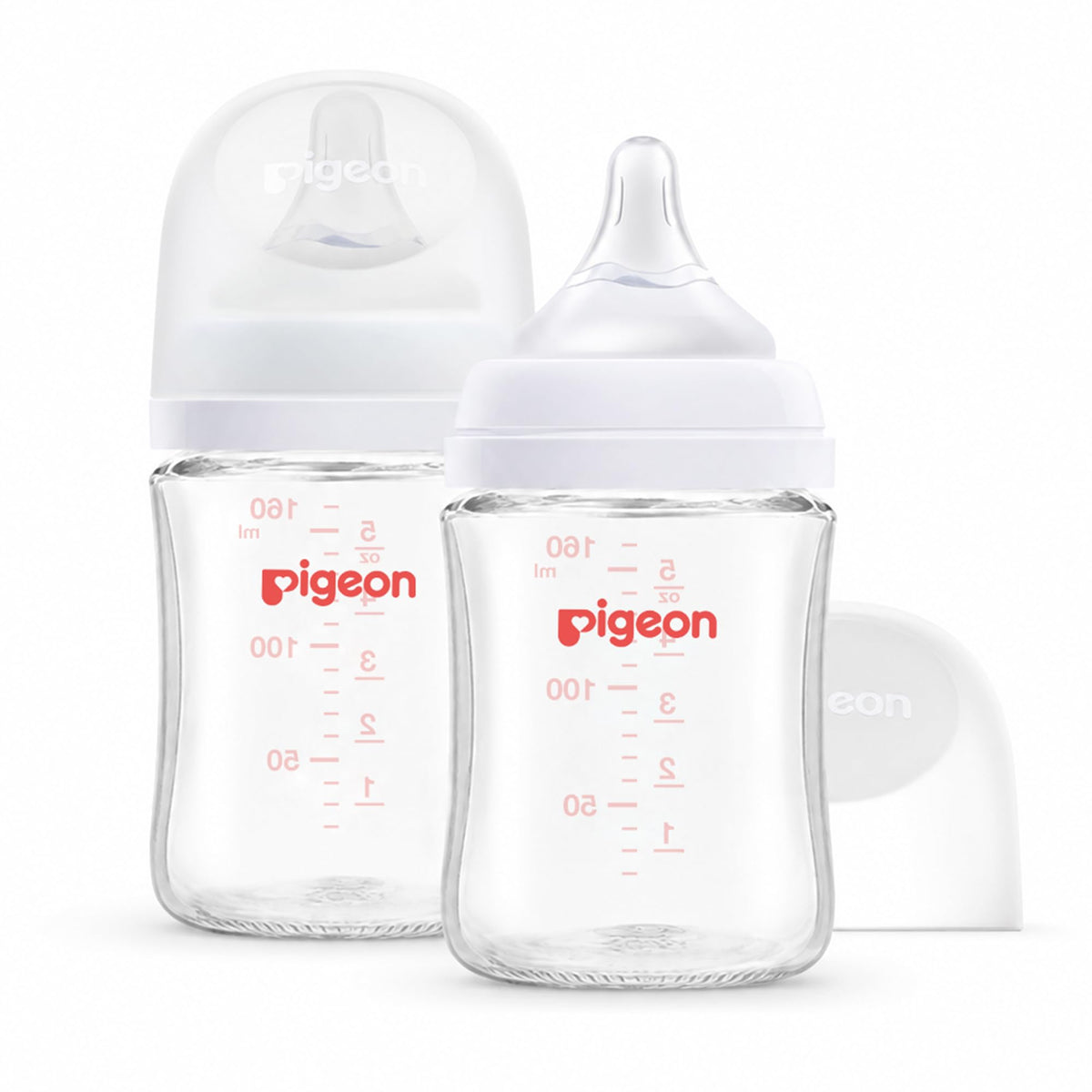 Glass Baby Bottles Wide Neck, 5 Oz, Pack of 2