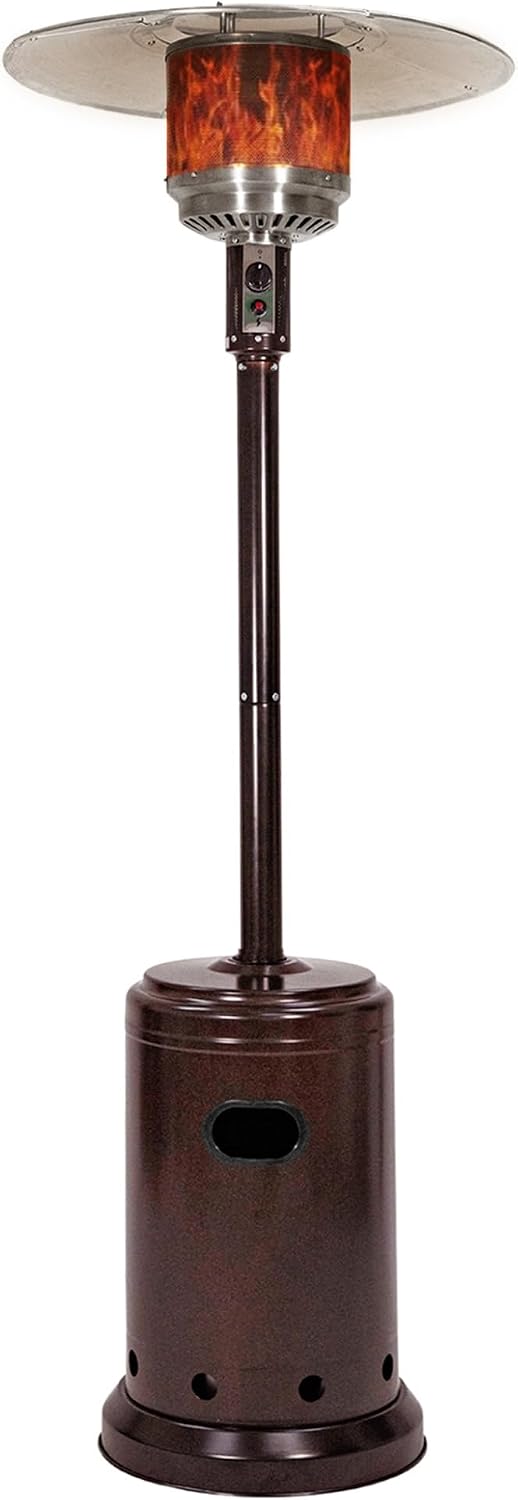 46,000 BTU Portable Outdoor Propane Patio Heater with Wheels, Commercial & Residential, Easy to Use, with Water Tank