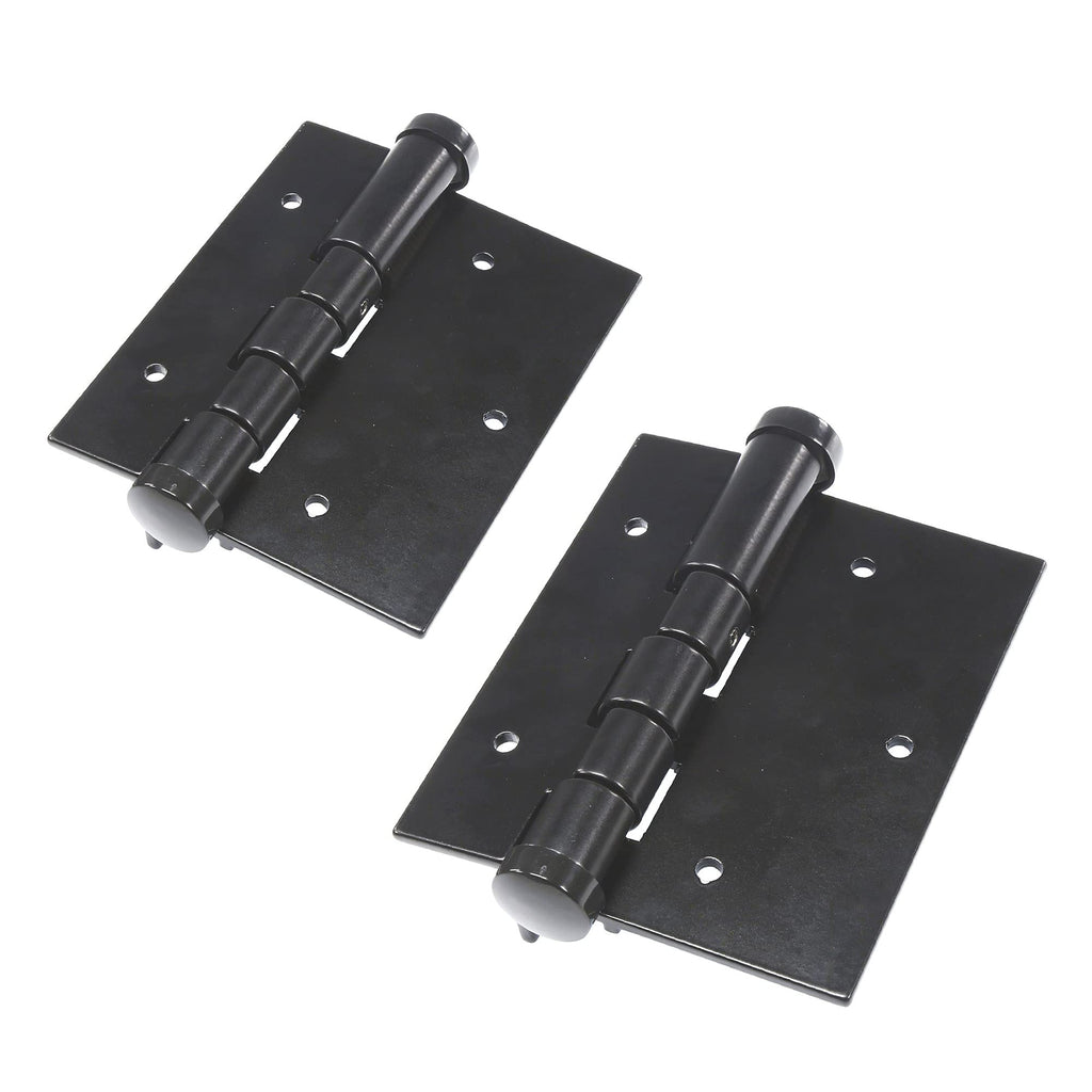 Pair of Aluminum Black Self-Closing Fence Gate Hinges for Aluminum | Vinyl | Iron | Wood Gates (Black)