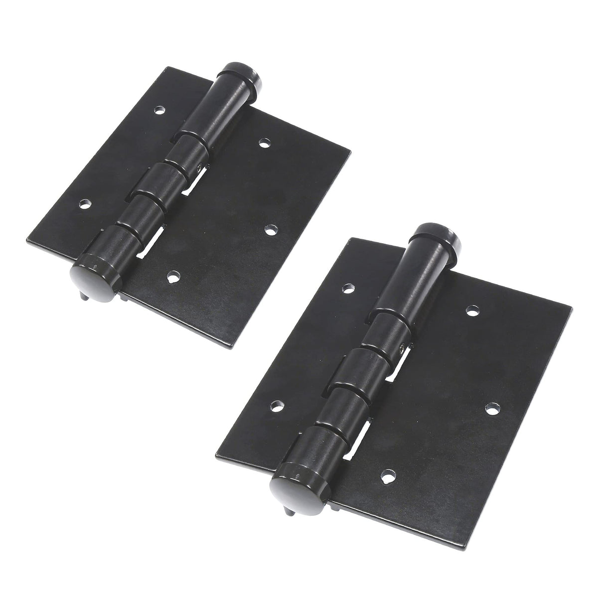 Pair of Aluminum Black Self-Closing Fence Gate Hinges for Aluminum | Vinyl | Iron | Wood Gates (Black)