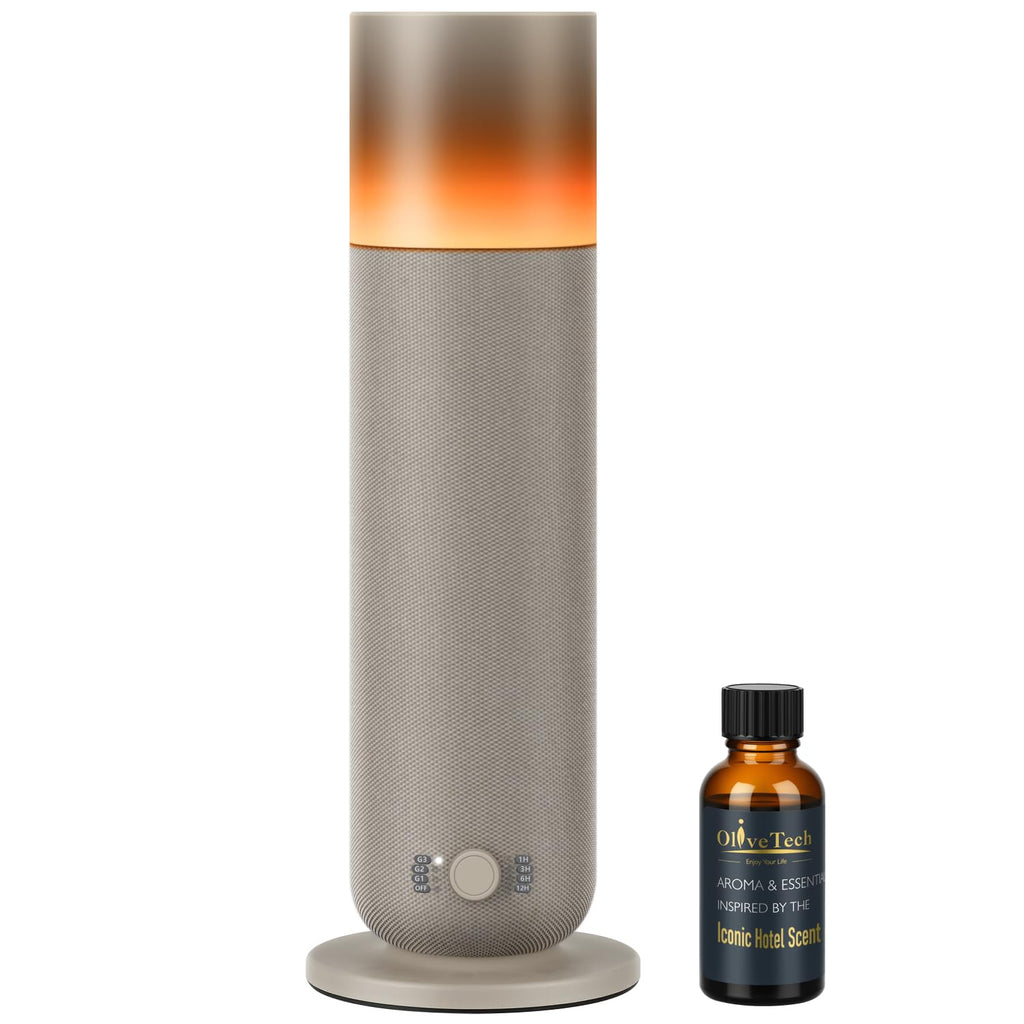 Waterless Diffuser with Fabric-Wrapped Design, Cold Air Scent Diffusers Collection Diffuser, Adjustable Intensity
