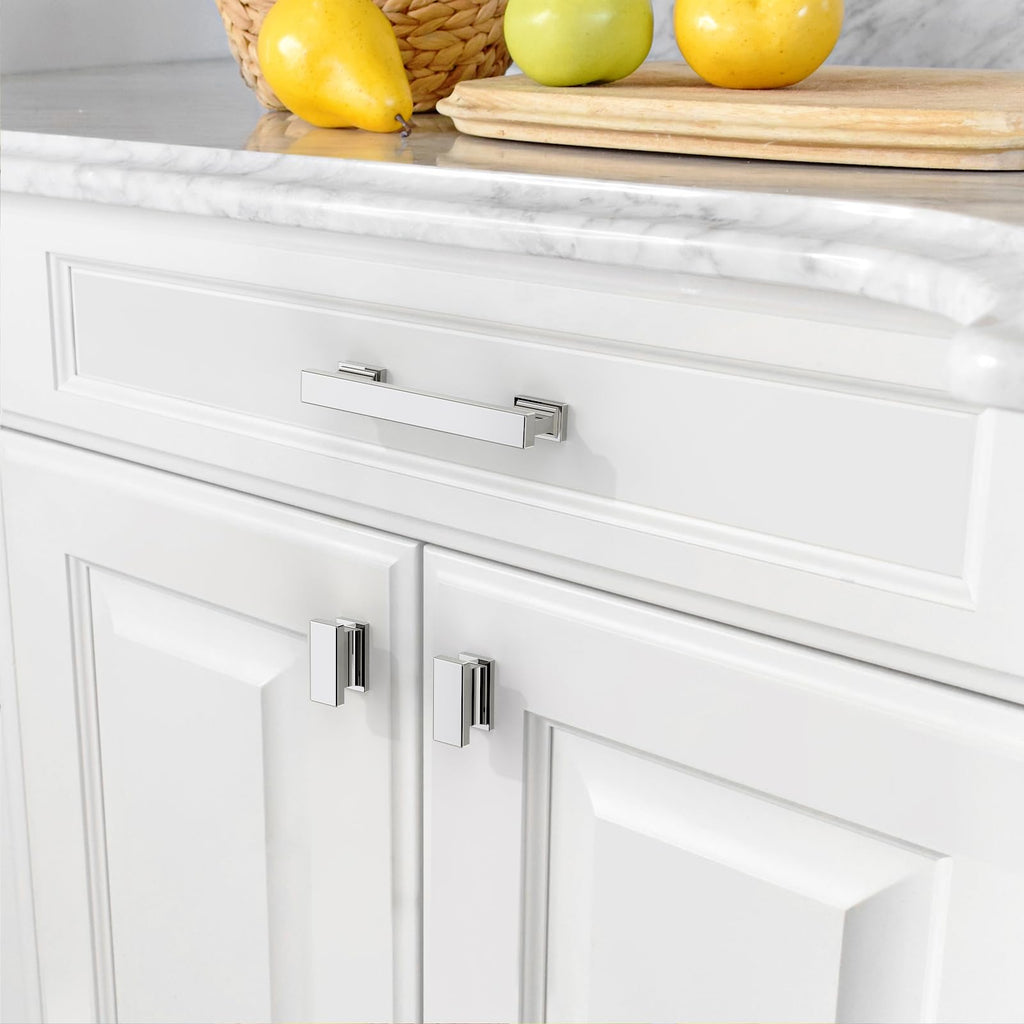 10 Pack Polished Nickel Cabinet Pulls 3.75"