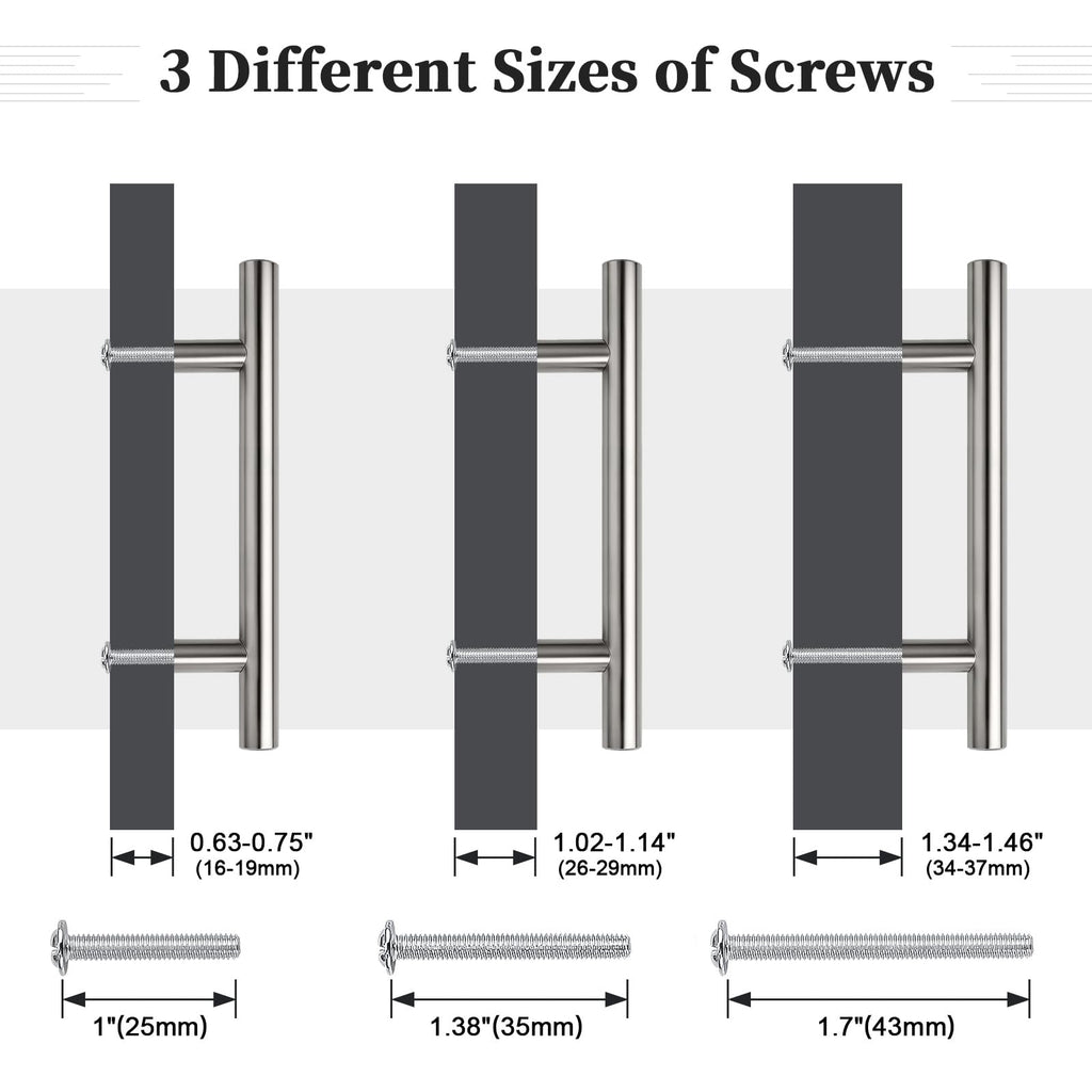 30 Pack 3-3/4'' (96mm) Hole Center Cabinet Pulls, Brushed Nickel