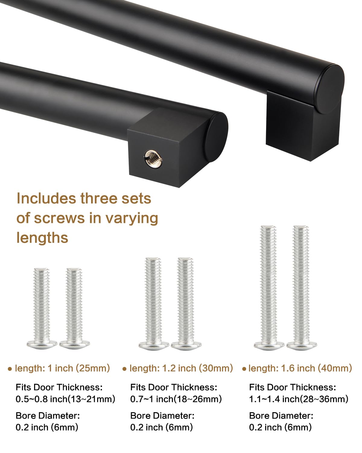 12 Inch Pulls Round Rod for Cabinet,Closet,Fridge, Basket Drawer, Oven Door