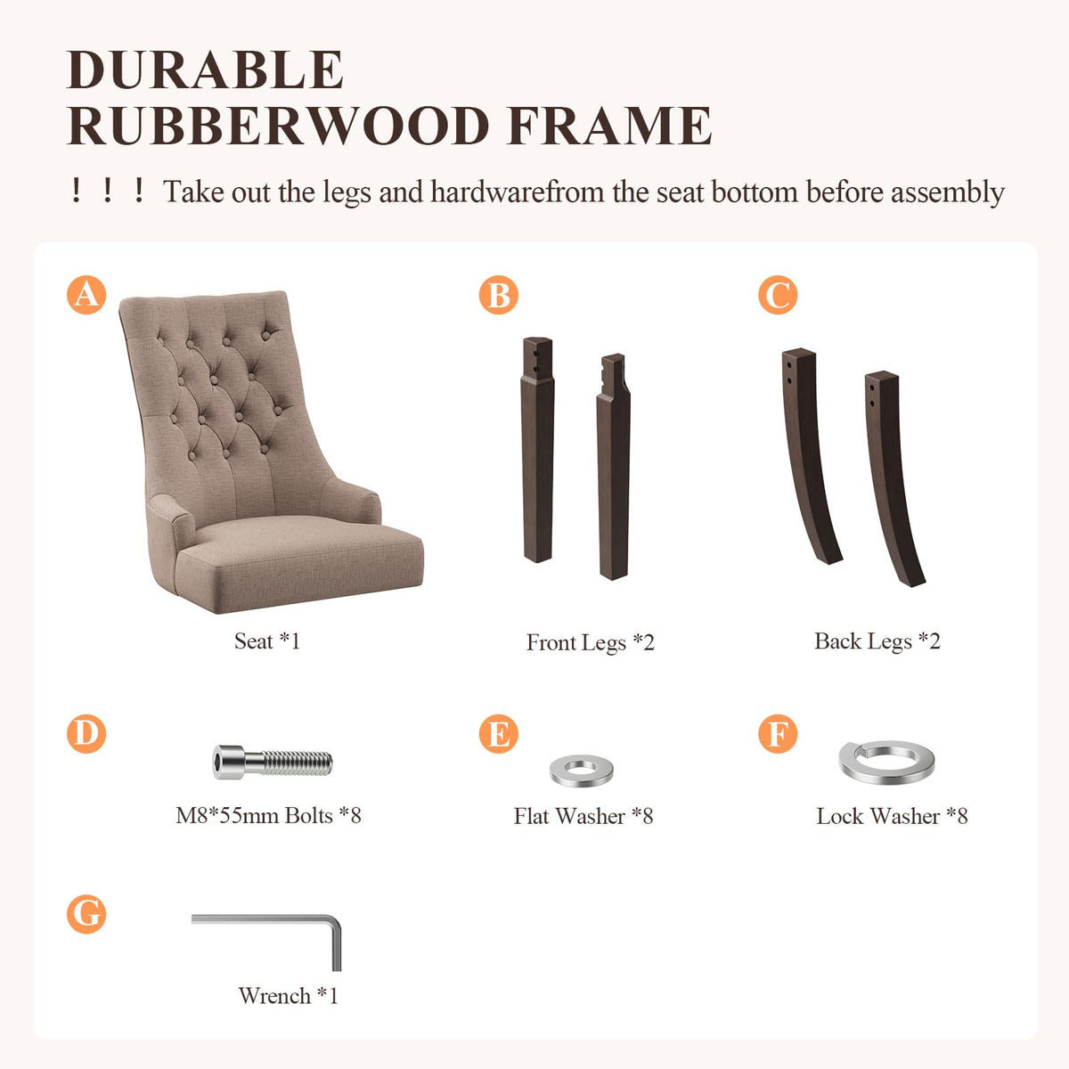 Wingback Set of 2, Taupe