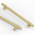 10 Pack 7.5 Inch(192mm) Knurled Brushed Gold Kitchen Cabinet Handles, Cabinet Pulls Kitchen Cabinet Hardware Cupboard